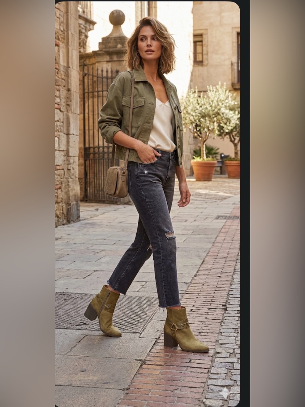 Vionic Carnelia  Chelsea Boot Block Heel Olive Oil Color Water Repellent Sz  8.5 - Picture 3 of 17